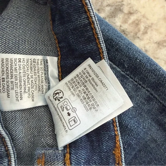 & Other Stories High Rise Flare Patch Pocket Jeans Medium Wash Size 29 - Picture 16 of 16